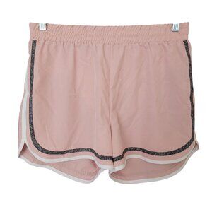 Adrienne Vittadini Sport Athletic Running Shorts Womens Size L Pink Gym Workout